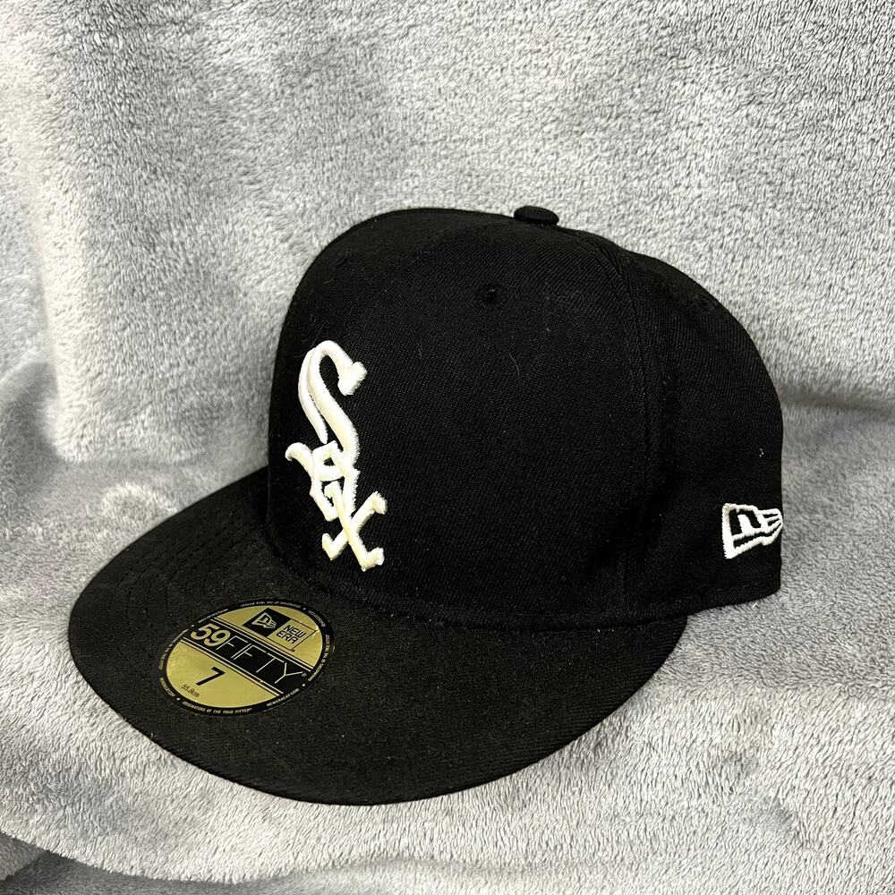New Era Chicago White Sox 59Fifty Fitted Cap Embroidered‎ Teamwear Sz 7